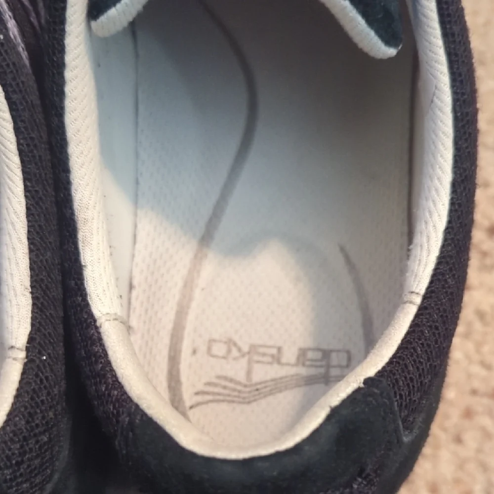 Size 37 Dansko Black and White Athletic Shoes HIKING SLIP ONS Gorp core
